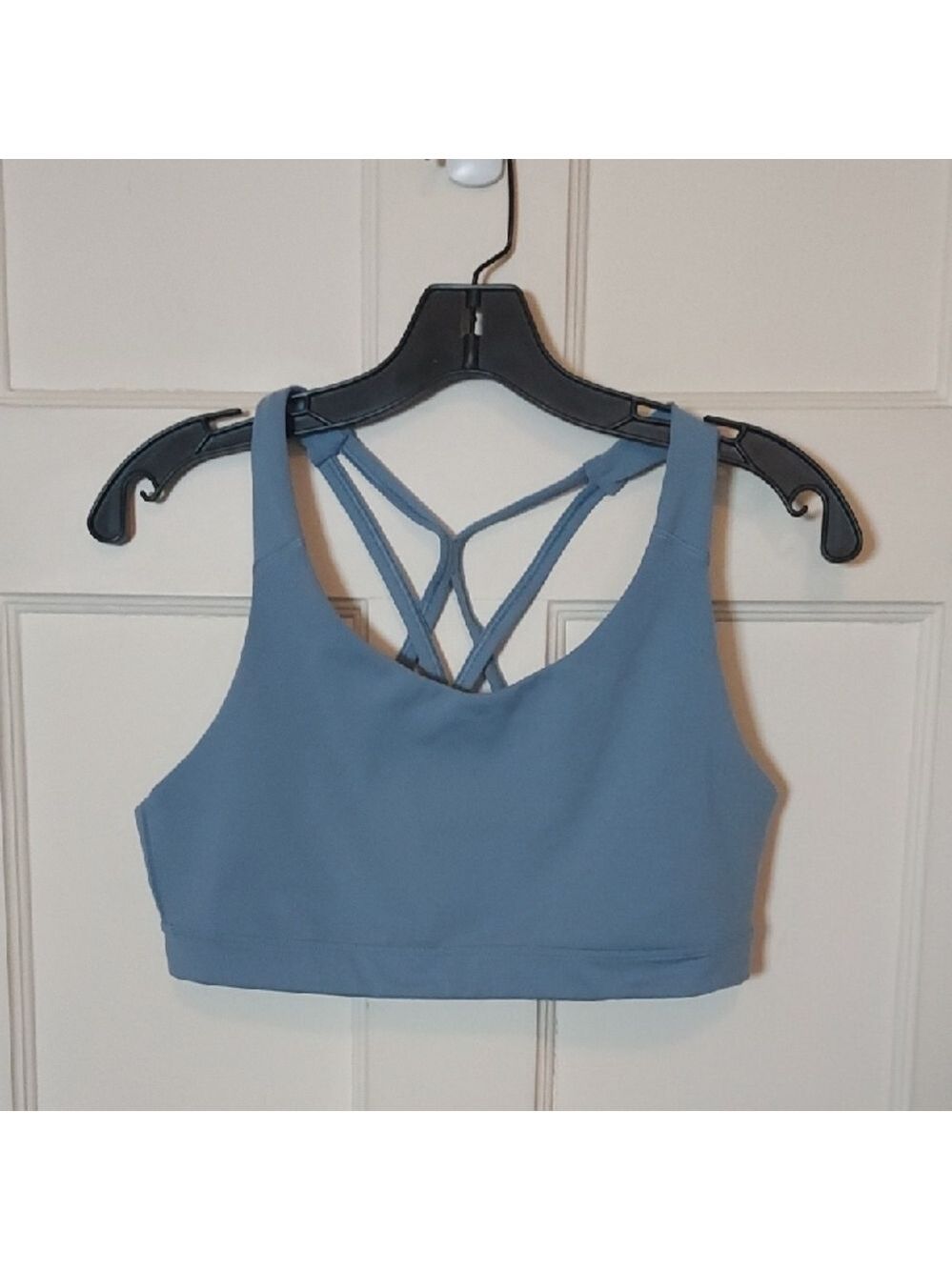 Old Navy Powerpress Strappy Medium Support Sports Bra In Blue SZ L